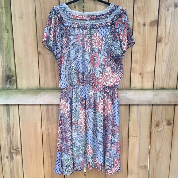 American Rag Boho Floral Cie Midi Dress 0X EUC - Picture 7 of 8